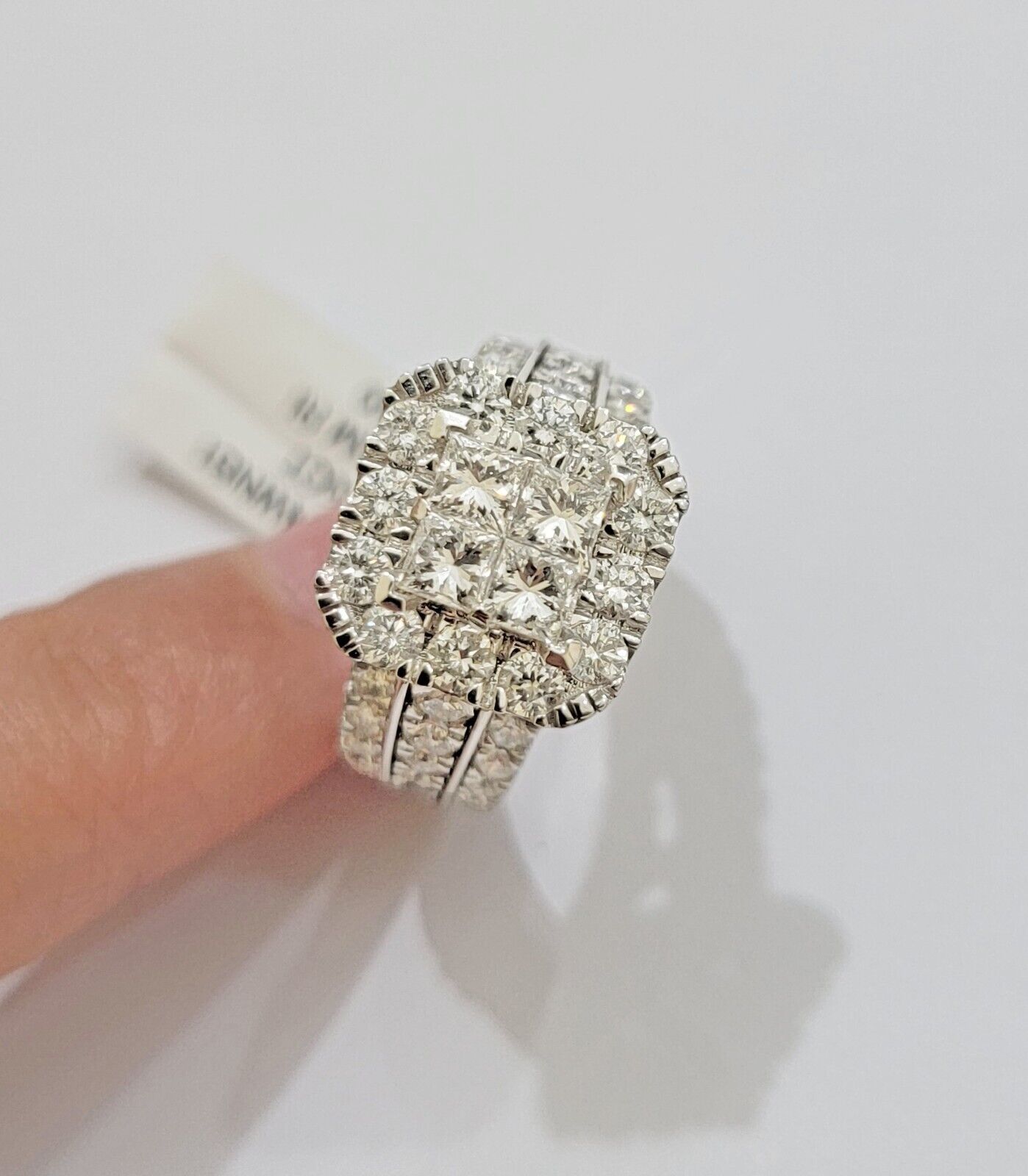 14k White Gold Diamond Ring Ladies 3CT Wedding Engagement Women Solid Band REAL
