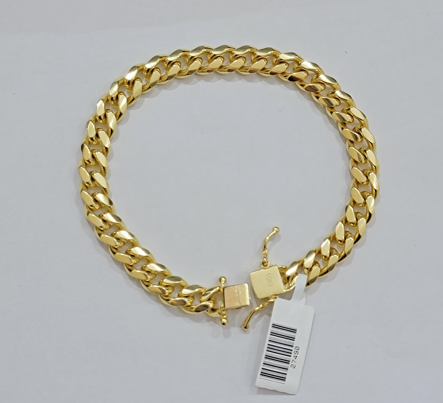 Solid 10k Gold Miami Cuban Link Bracelet 7MM 7.5" 8" 8.5" 9" REAL 10kt Gold Mens